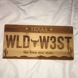 WILD WEST WOODEN LICENSE PLATE DECOR